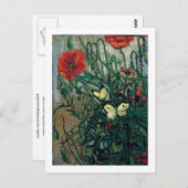 ポピー&チョーファンゴッホファインアート ポストカード (正面/裏面)