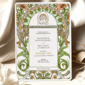 ポピー&デイジーアールヌーボー結婚ズ 招待状