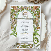 ポピー&デイジーアールヌーボー結婚ズ 招待状