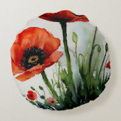 ポピー・ドリームズ ラウンドクッション (裏面)