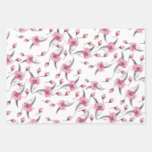 ポピー ドリーム 水彩画 ラッピングペーパーシート (正面)