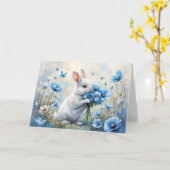 ポピー・バニー カード (黄色い花)