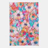 ポピー&パームフロンド キッチンタオル (縦)