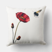 ポピー&ビーコットン装飾用クッション クッション (裏面)