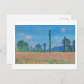 「ポピー・フィールド、ギヴェルニー」 1890-91クロード・モネ ポストカード (正面/裏面)