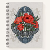 ポピー – フラワーアストロロジーと魔法 ノートブック (正面)