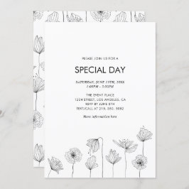 ポピー フラワーパーティー 招待状 すべての行事に