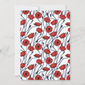 ポピー フラワーベイビーシャワー 赤ちゃんのABCゲーム 招待状 (裏面)