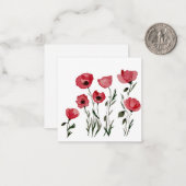 ポピー – フローラスクエアノートカード ノートカード (正面/裏面インサイチュ)