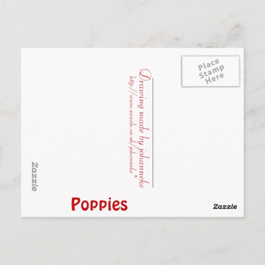 ポピー ポストカード (裏面)