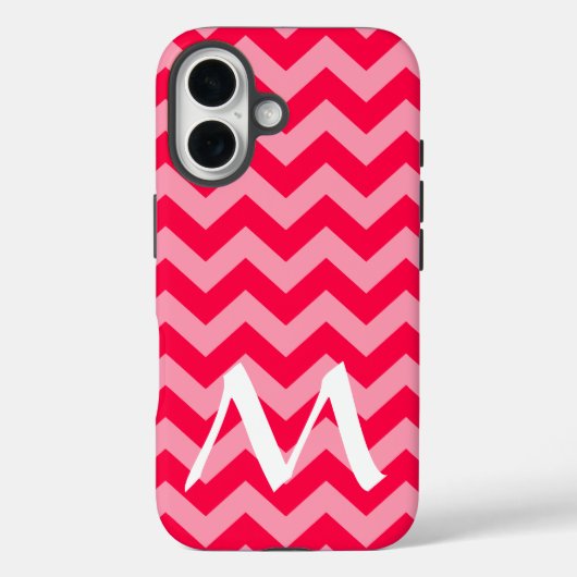 ポピー・モロッコムードモノグラム付きシェブロン Case-Mate iPhoneケース (裏面)