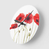 ポピー ラウンド壁時計 (傾斜)