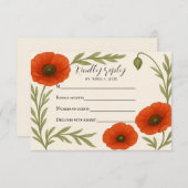 ポピー・リヴェリー RSVP カード (正面/裏面)