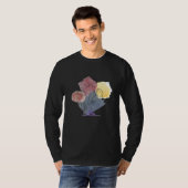 ポピー 水彩 ポピー の種 赤色 植物画 ポピー Tシャツ (正面フル)
