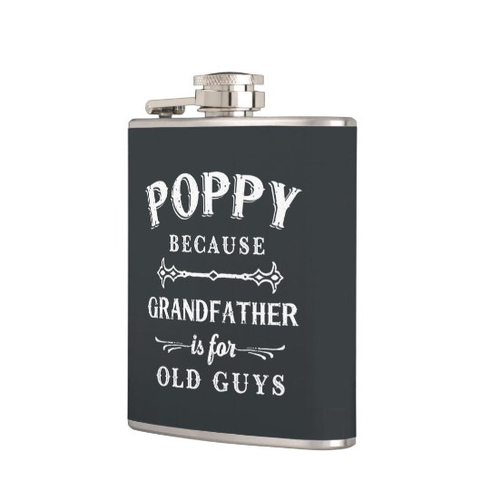 ポピー |祖父おもしろいは年老いた人のための フラスク (左)