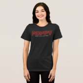 ポピー 花の文字 アウトライン デザイン トライブレンドTシャツ (正面全面)