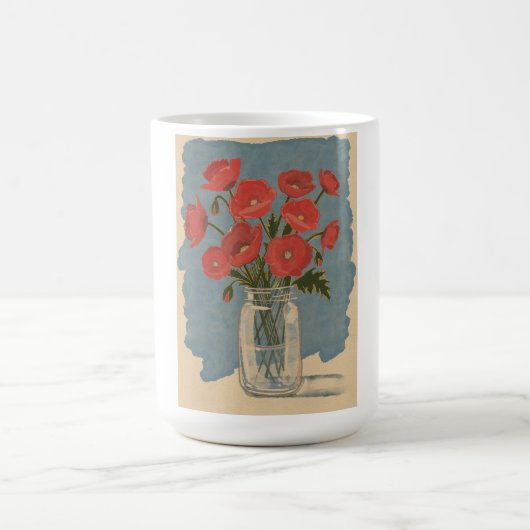 ポピー 花 コーヒーマグカップ (中央)