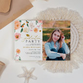 ポピー 花 フォト 卒業パーティー 招待状