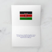 ポピー | 退役軍人 | ケニア国旗 | 思い出の日 サンキューカード (内部)