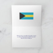 ポピー | 退役軍人 | バハマ国旗 | 思い出の日 サンキューカード (内部)