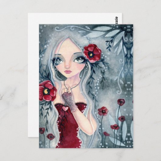ポピー、霧から – はがき (正面/裏面)