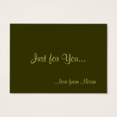 ポピー「Just for You」ギフトラベル (裏面)