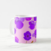 ポピー(Papaver somniferum)薄紫 コーヒーマグカップ (正面左)