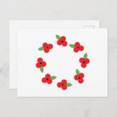 ポピー wreath ポストカード (正面/裏面)