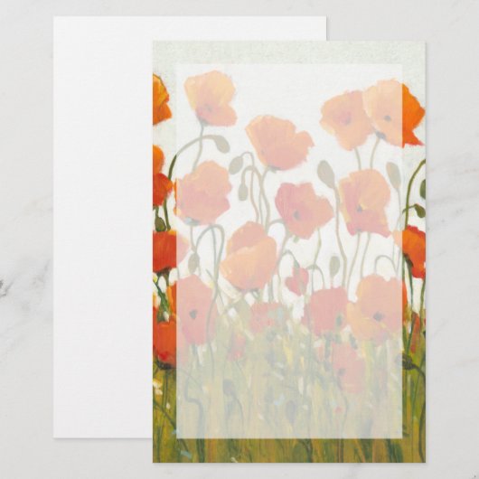 ポピーI行 便箋 (正面/裏面)