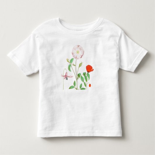 ポピーTシャツ幼児用名前をカスタムする トドラーTシャツ (正面)