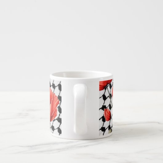 ポピーw/パレスチナのハッタエクスプレッソマグ エスプレッソカップ (裏面)