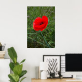 ポピ独身のーの花の写真 ポスター (ホームオフィス)