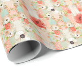 ポピ赤と白ーヴィンテージ ラッピングペーパー (ロールコーナー)