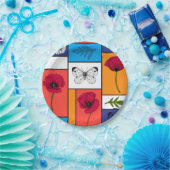 ポピ(カラフルボックス) ペーパープレート (パーティー)