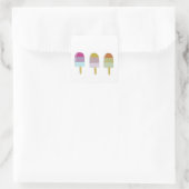 ポプシかわいらしクル付き可愛いステッカー2デザイン スクエアシール (バッグ)