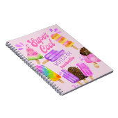 ポプシすごいュラクールピンク紫パーソナライズされた ノートブック (右側)