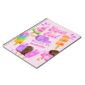 ポプシすごいュラクールピンク紫パーソナライズされた ノートブック (左側)