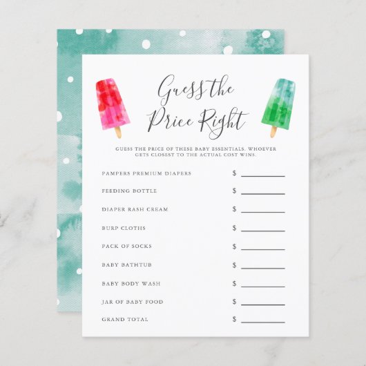 ポプシカラフルクルは正しいゲームを推測する (正面/裏面)