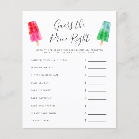 ポプシカラフルクルは正しいゲームを推測する (正面)