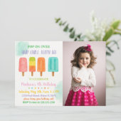 ポプシカラフルクルパーティー誕生日招待状 招待状 (スタンド正面)