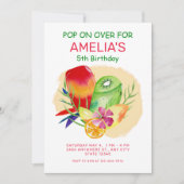 ポプシカラフルクル夏の4th誕生日パーティー 招待状 (正面)