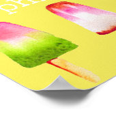 ポプシクルかわいい食べ物アートガールズルーム ポスター (角)