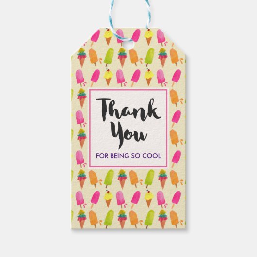ポプシクルとアイスクリームコオになってくれてありがとう ギフトタグ (正面)