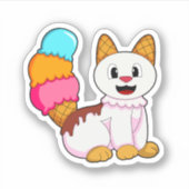 ポプシクルのある猫 シール (正面)