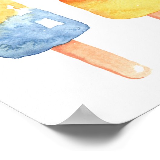 ポプシクルの明カスタマイズるいポスター。アイスクリーム ポスター (角)