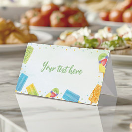 ポプシクルアイスクリームサマーパーティーフードテント プレイスカード