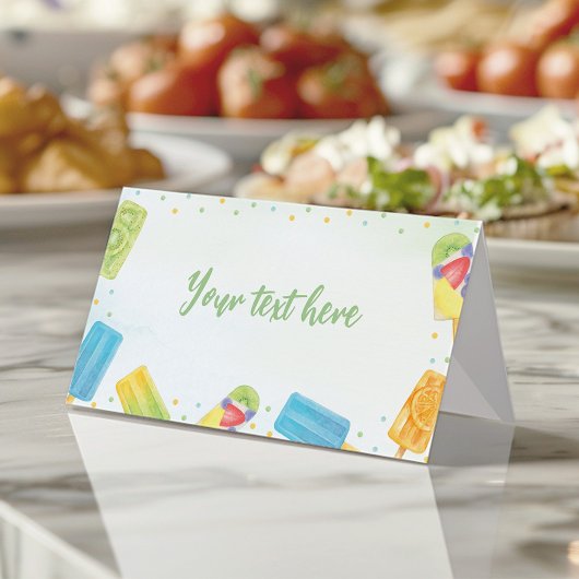 ポプシクルアイスクリームサマーパーティーフードテント プレイスカード