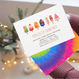 ポプシクルアイスクリームベビーシャワー招待状 招待状