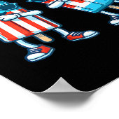 ポプシクルアメリカ国旗7月4日愛国的な夏 ポスター (角)