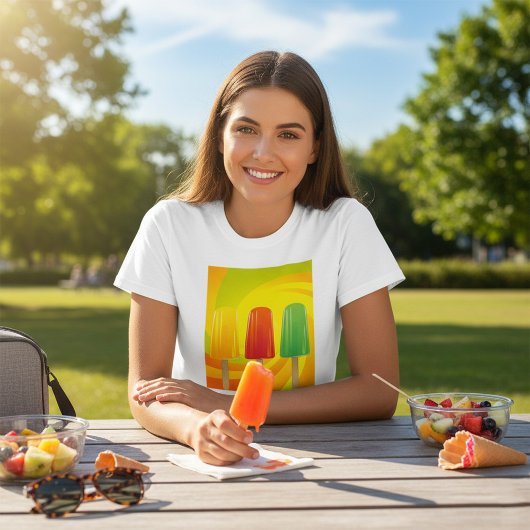 ポプシクルイエローレッドグリーンウォメンズTシャツ Tシャツ